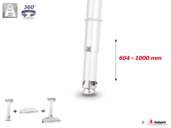 UTS-1000TW Universal-Tube Set, Länge 604-1000 mm, grau