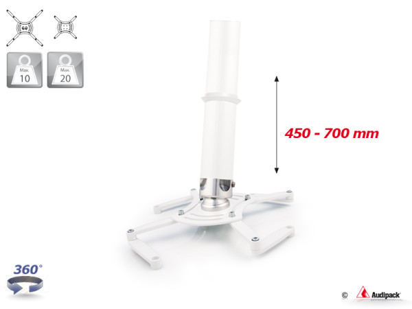 QFIX-0700TW Quatro-Fix Universal-Teleskop-Projektorhalterung, Länge 450-700 mm